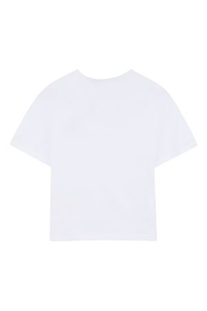 white cotton t-shirt LANVIN KIDS | N3036010P